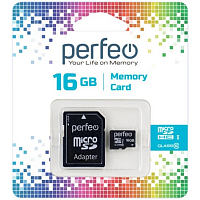 Карта памяти Perfeo microSD 16 GB High-Capacity (Class 10)