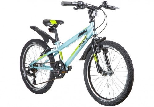 Купить  велосипед novatrack 20" 20sh6v.racer.bl20 голубой, сталь, 6скор, microshift ts38-6/shimano, v-brake в интернет-магазине Айсберг! фото 2