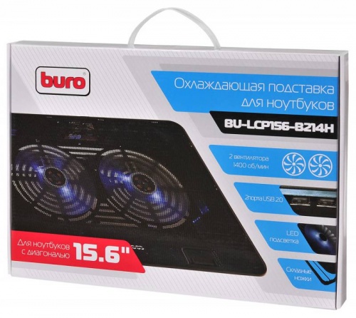 Купить  подставка для ноутбука buro bu-lcp 156-b214h black в интернет-магазине Айсберг! фото 8