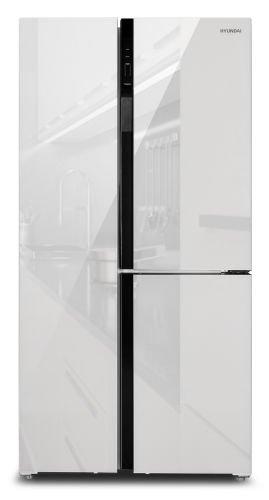 Купить  холодильник hyundai cs 6073 fv белое стекло в интернет-магазине Айсберг!