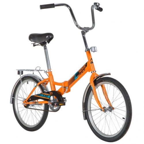 Купить  велосипед novatrack 20" tg 20, 20ftg201.or20 оранжевый, складной, тормоз нож, двойной обод, багажник в интернет-магазине Айсберг!