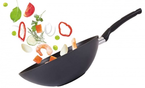 Купить  сковорода сковорода алюм 28см кукмара wok ап линия традиция с ручкой свк280а ш.к.1616 в интернет-магазине Айсберг! фото 2