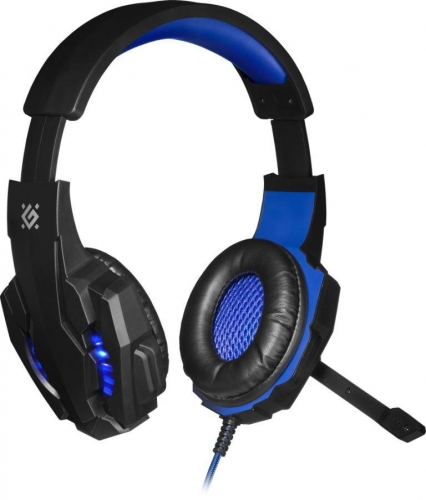 Купить  наушники defender  warhead g-390 led black+blue, 1.8м кабель (64039) в интернет-магазине Айсберг! фото 3
