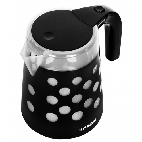 Купить  чайник hyundai hyk-g 2012 черный /прозрачный в интернет-магазине Айсберг! фото 3