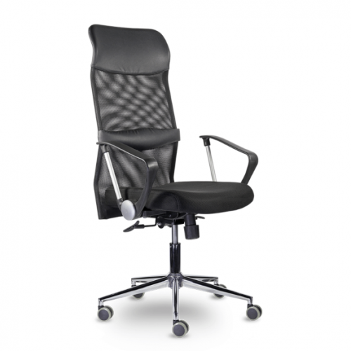 Купить  компьютерное кресло mc-040 директ люкс в хром cp z11/tw-01/e11-k (черный) в интернет-магазине Айсберг!
