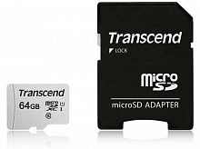 Купить  карта памяти sd-micro 64gb transcend sdxc class 10 uhs-1 (ts64gusd300s-a) +adapter в интернет-магазине Айсберг!
