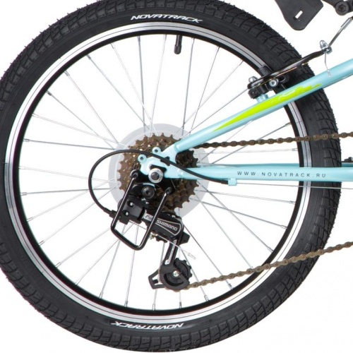Купить  велосипед novatrack 20" 20sh6v.racer.bl20 голубой, сталь, 6скор, microshift ts38-6/shimano, v-brake в интернет-магазине Айсберг! фото 3
